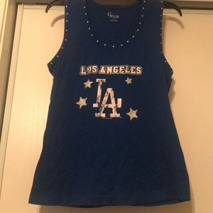 Women’s Los Angeles Dodgers Rhinestone tank top
